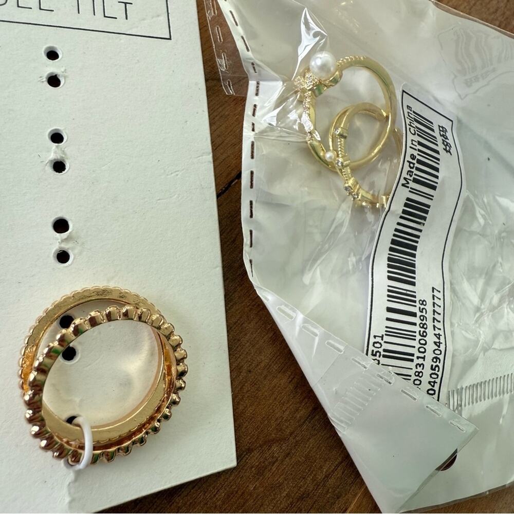 Assorted Rings Lot Mixed Styles & Sizes Gold Silver Boho Statement Rings - Picture 7 of 8